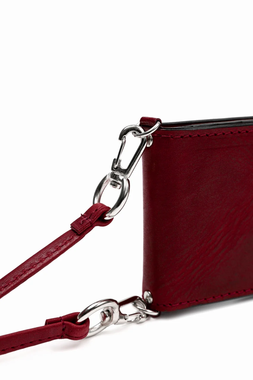 ISAMU KATAYAMA BACKLASH WALLET PHONE-HOLDER / ITALY DOUBLE SHOULDER (RED) - Image 8