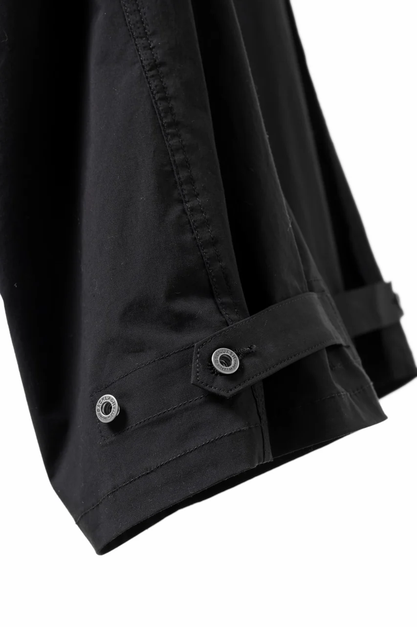 ISAMU KATAYAMA BACKLASH WIDE CARGO PANTS / STRETCH TYPEWRITER CLOTH (BLACK) - Image 27