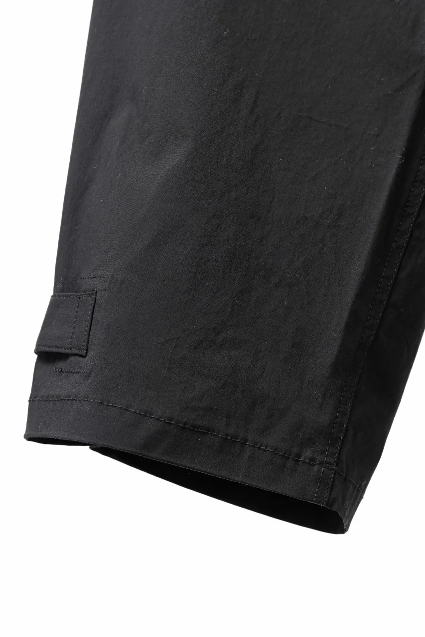 ISAMU KATAYAMA BACKLASH WIDE CARGO PANTS / STRETCH TYPEWRITER CLOTH (BLACK) - Image 29
