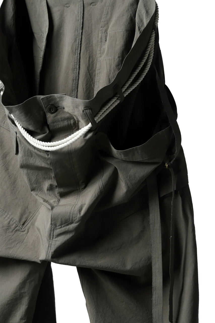 ISAMU KATAYAMA BACKLASH WIDE TAPERED PANTS / SALT SHRINKAGE TYPEWRITER CLOTH - Image 10