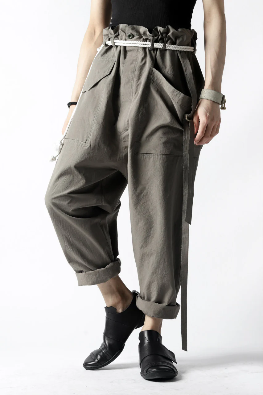 ISAMU KATAYAMA BACKLASH WIDE TAPERED PANTS / SALT SHRINKAGE TYPEWRITER CLOTH - Image 16