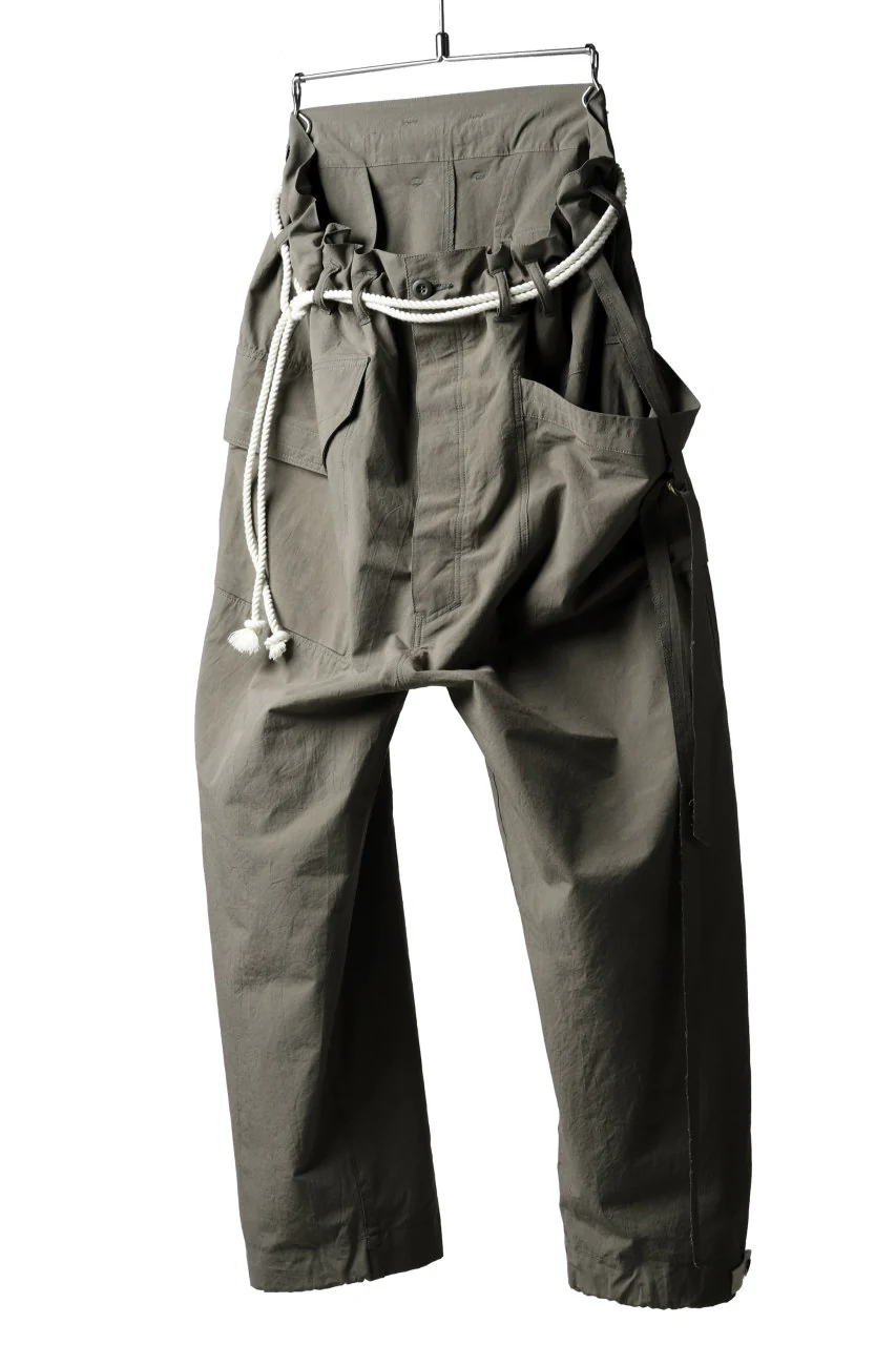 ISAMU KATAYAMA BACKLASH WIDE TAPERED PANTS / SALT SHRINKAGE TYPEWRITER CLOTH - Image 2
