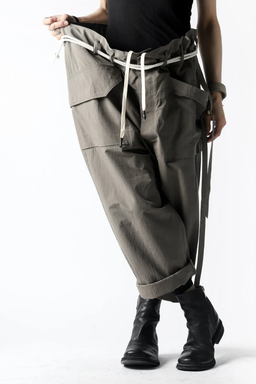 ISAMU KATAYAMA BACKLASH WIDE TAPERED PANTS / SALT SHRINKAGE TYPEWRITER CLOTH - Image 28