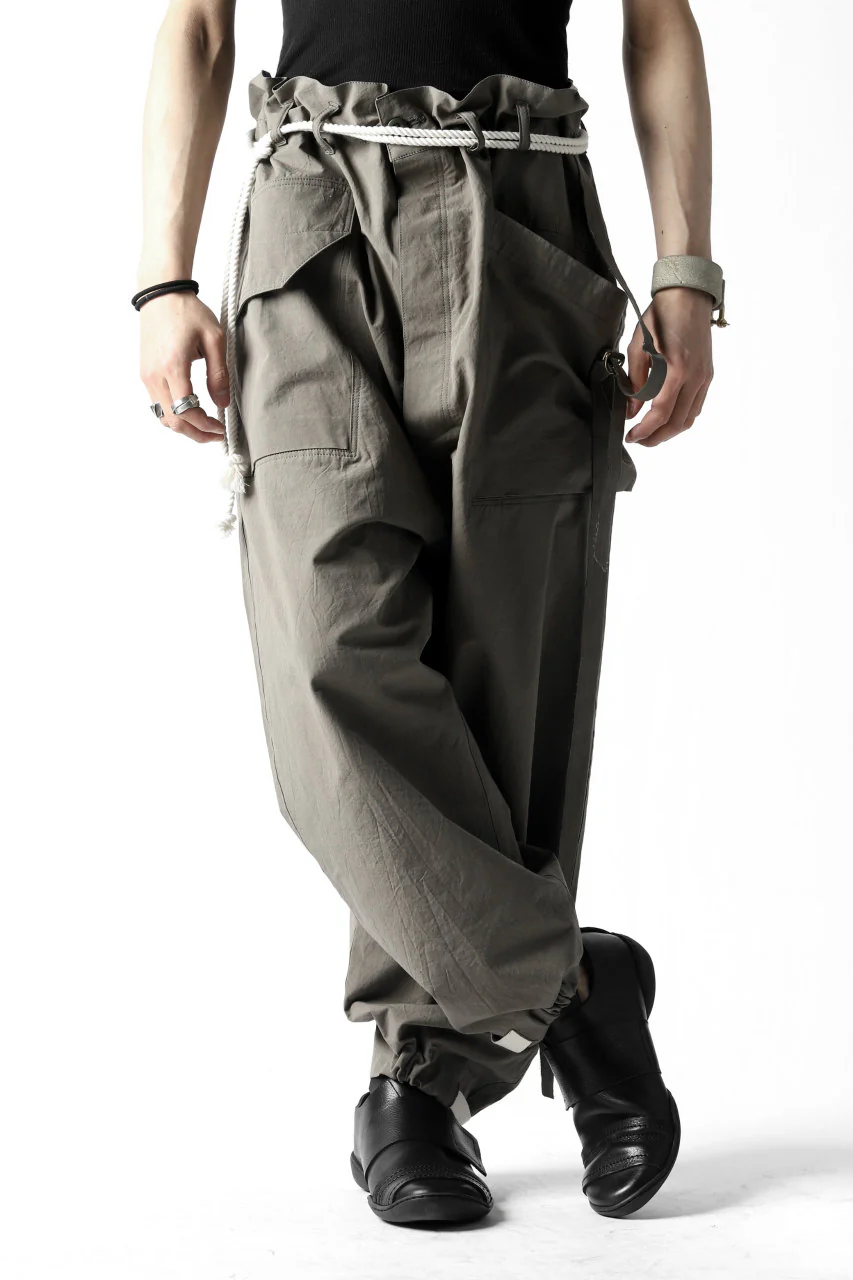ISAMU KATAYAMA BACKLASH WIDE TAPERED PANTS / SALT SHRINKAGE TYPEWRITER CLOTH - Image 30