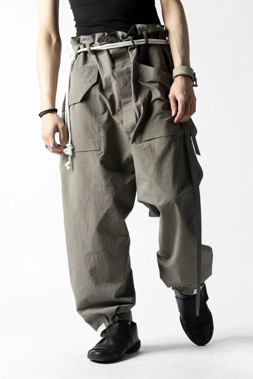 ISAMU KATAYAMA BACKLASH WIDE TAPERED PANTS / SALT SHRINKAGE TYPEWRITER CLOTH - Image 31