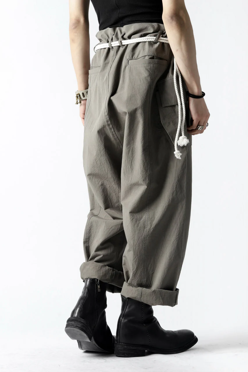 ISAMU KATAYAMA BACKLASH WIDE TAPERED PANTS / SALT SHRINKAGE TYPEWRITER CLOTH - Image 34