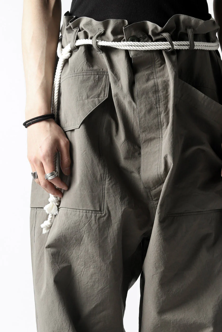 ISAMU KATAYAMA BACKLASH WIDE TAPERED PANTS / SALT SHRINKAGE TYPEWRITER CLOTH - Image 35