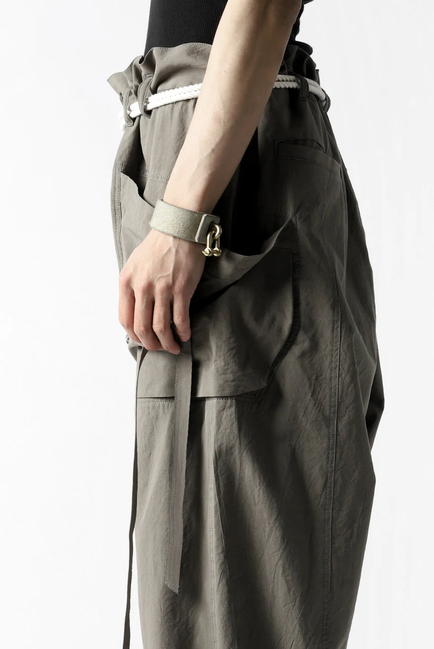 ISAMU KATAYAMA BACKLASH WIDE TAPERED PANTS / SALT SHRINKAGE TYPEWRITER CLOTH - Image 37