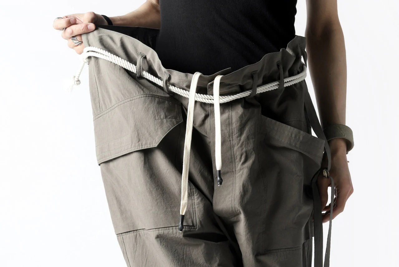 ISAMU KATAYAMA BACKLASH WIDE TAPERED PANTS / SALT SHRINKAGE TYPEWRITER CLOTH - Image 42