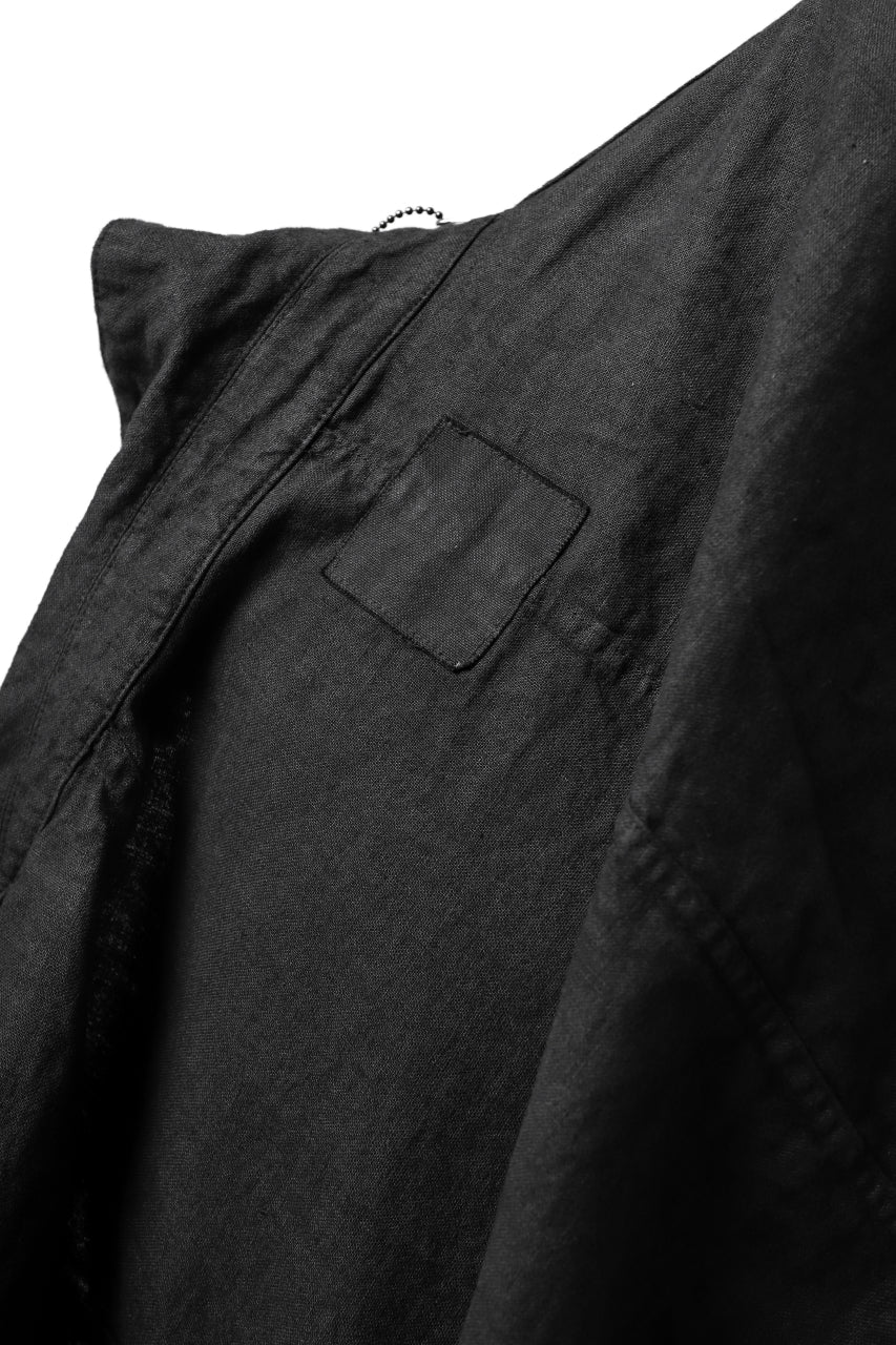 ISAMU KATAYAMA BACKLASH WORK COAT / GARMENT NATURAL DYED LINEN (SUMI) - Image 23