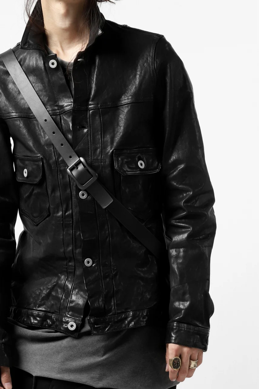ISAMU KATAYAMA BACKLASH x GAIEDE ONE SHOULDER BAG / CALF SKIN (SOFT FINISHED / BLACK) - Image 30