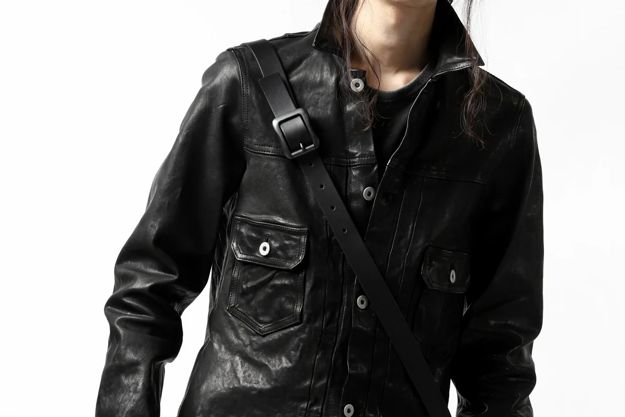 ISAMU KATAYAMA BACKLASH x GAIEDE ONE SHOULDER BAG / CALF SKIN (SOFT FINISHED / BLACK) - Image 36