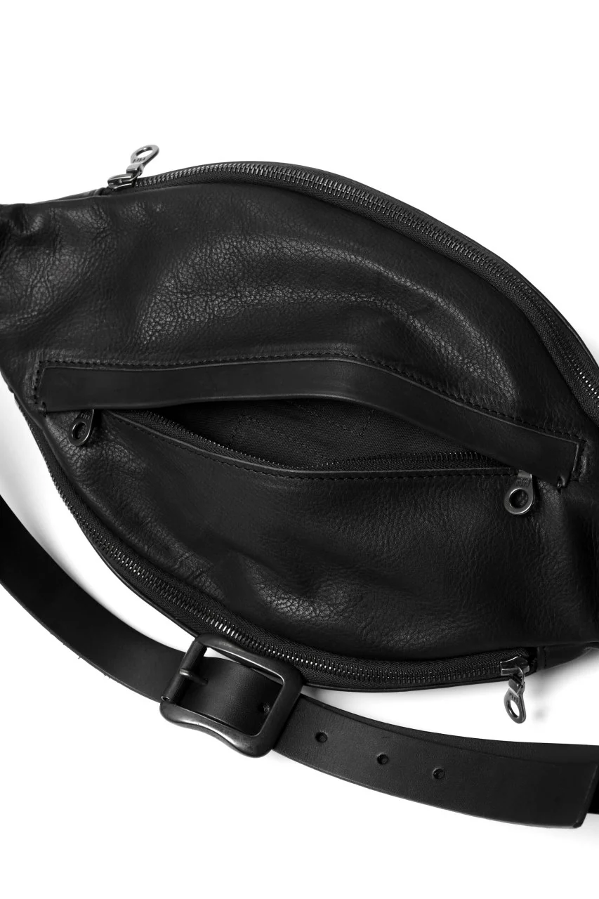ISAMU KATAYAMA BACKLASH x GAIEDE STOMACH SHOULDER BAG / CALF SKIN (SOFT FINISHED / BLACK) - Image 11