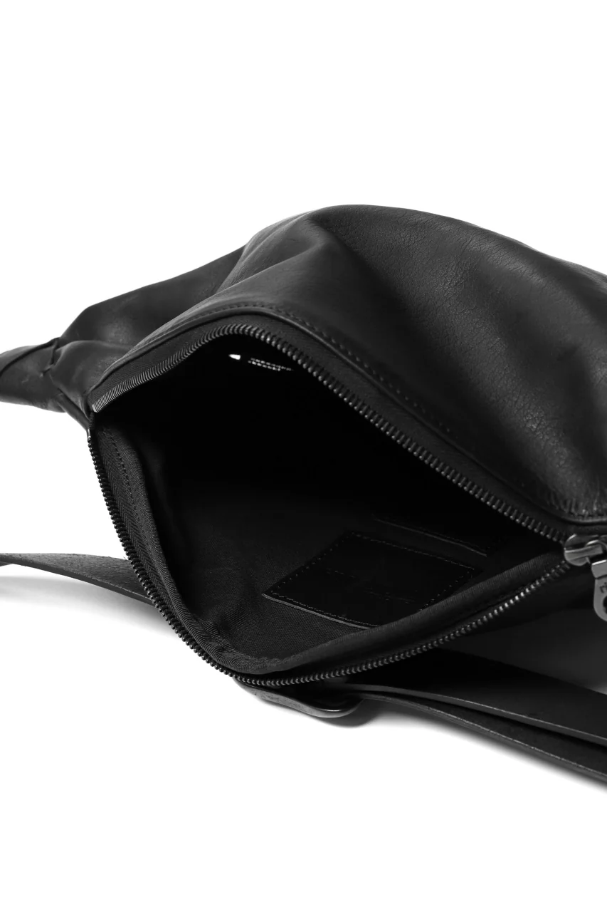 ISAMU KATAYAMA BACKLASH x GAIEDE STOMACH SHOULDER BAG / CALF SKIN (SOFT FINISHED / BLACK) - Image 15