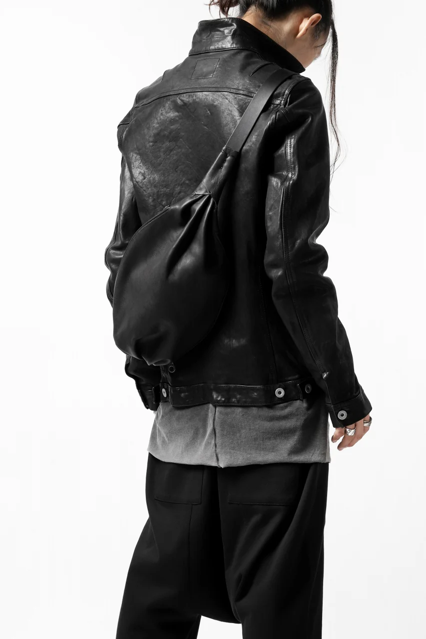 ISAMU KATAYAMA BACKLASH x GAIEDE STOMACH SHOULDER BAG / CALF SKIN (SOFT FINISHED / BLACK) - Image 22