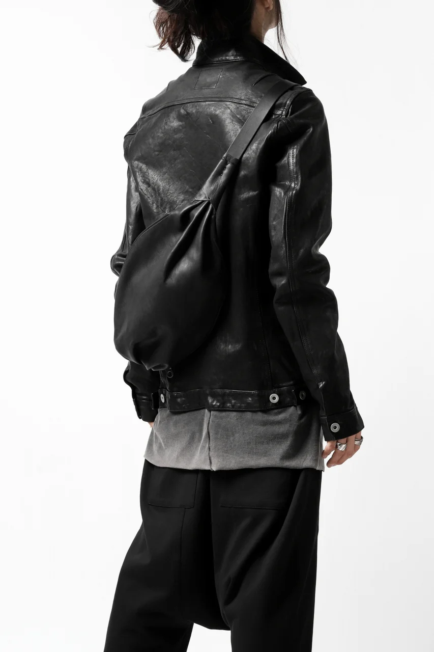 ISAMU KATAYAMA BACKLASH x GAIEDE STOMACH SHOULDER BAG / CALF SKIN (SOFT FINISHED / BLACK) - Image 23