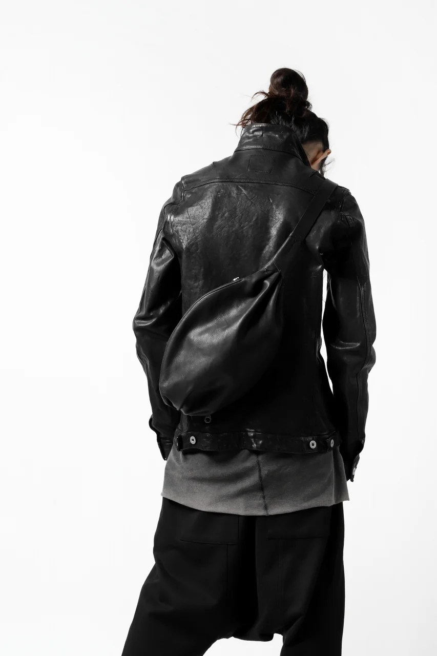 ISAMU KATAYAMA BACKLASH x GAIEDE STOMACH SHOULDER BAG / CALF SKIN (SOFT FINISHED / BLACK) - Image 25