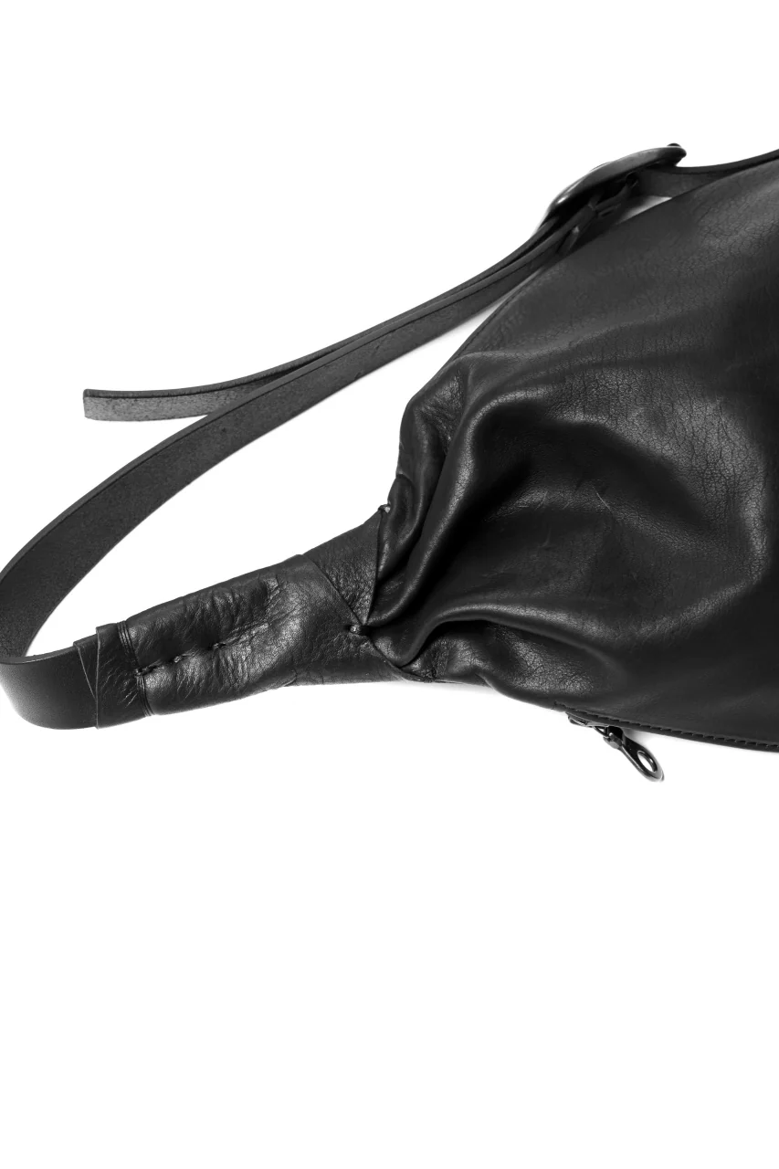 ISAMU KATAYAMA BACKLASH x GAIEDE STOMACH SHOULDER BAG / CALF SKIN (SOFT FINISHED / BLACK) - Image 7