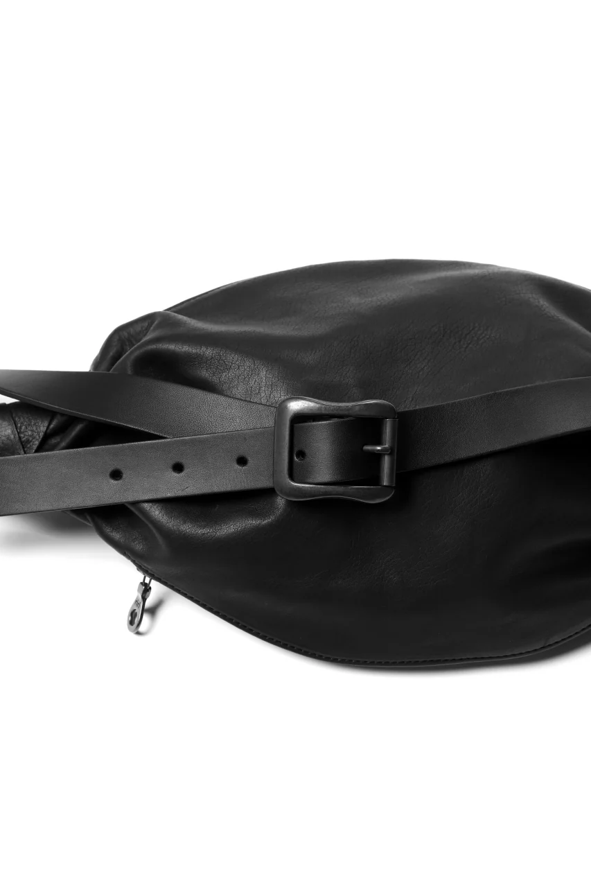 ISAMU KATAYAMA BACKLASH x GAIEDE STOMACH SHOULDER BAG / CALF SKIN (SOFT FINISHED / BLACK) - Image 9