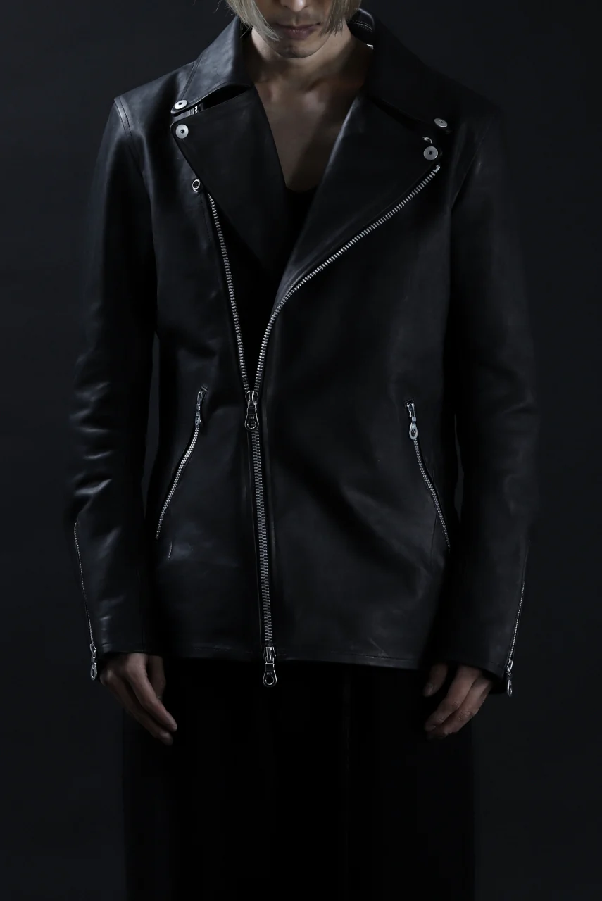 ISAMU KATAYAMA BACKLASH xx GUIDI COMMA 8 DOUBLE RIDERS / CALF "Vitello Fiore Volonato" (BLACK) ※ - Image 2
