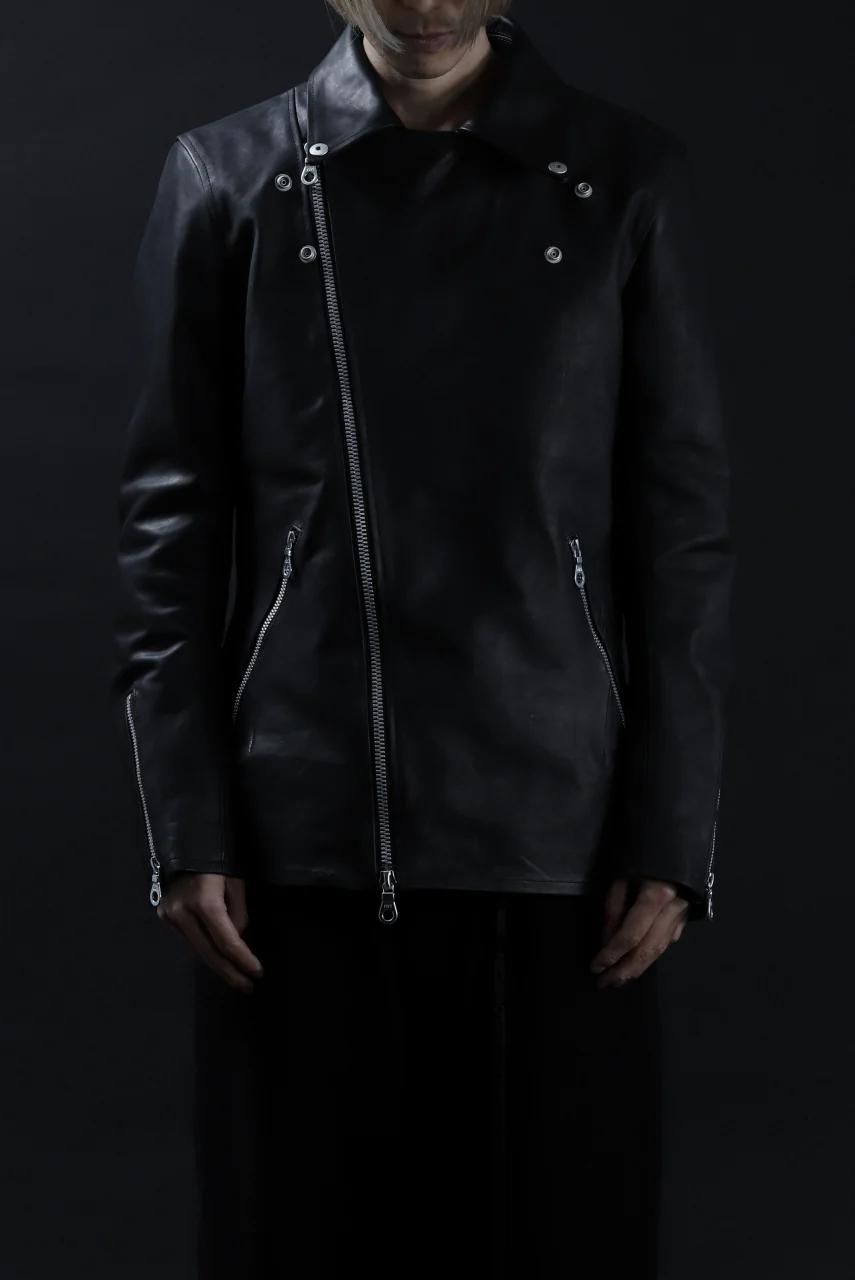 ISAMU KATAYAMA BACKLASH xx GUIDI COMMA 8 DOUBLE RIDERS / CALF "Vitello Fiore Volonato" (BLACK) ※ - Image 3