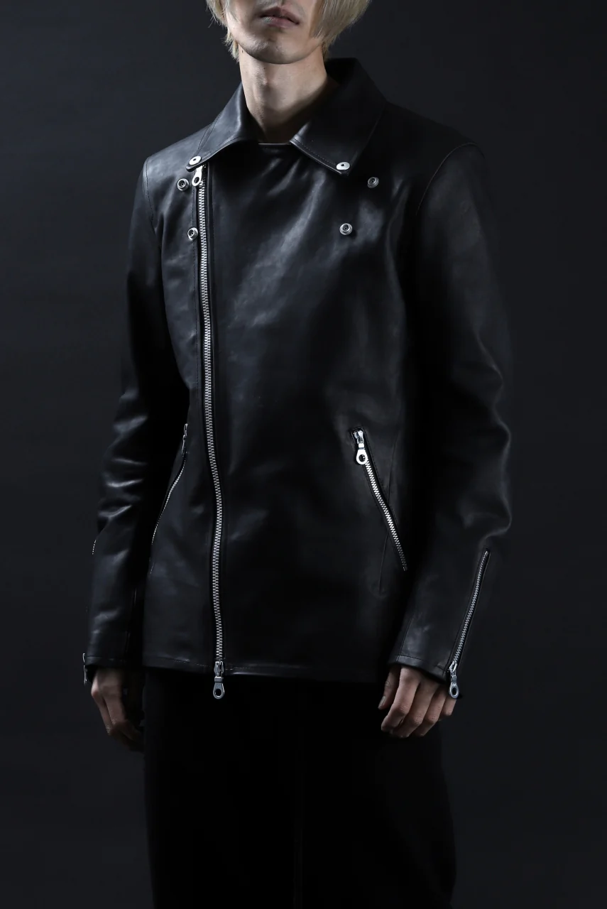 ISAMU KATAYAMA BACKLASH xx GUIDI COMMA 8 DOUBLE RIDERS / CALF "Vitello Fiore Volonato" (BLACK) ※ - Image 4