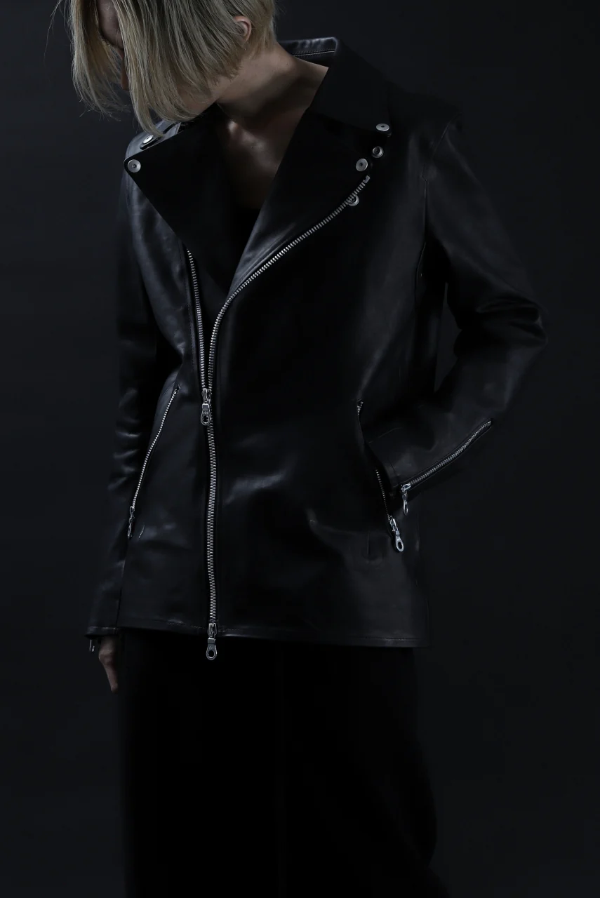ISAMU KATAYAMA BACKLASH xx GUIDI COMMA 8 DOUBLE RIDERS / CALF "Vitello Fiore Volonato" (BLACK) ※ - Image 5
