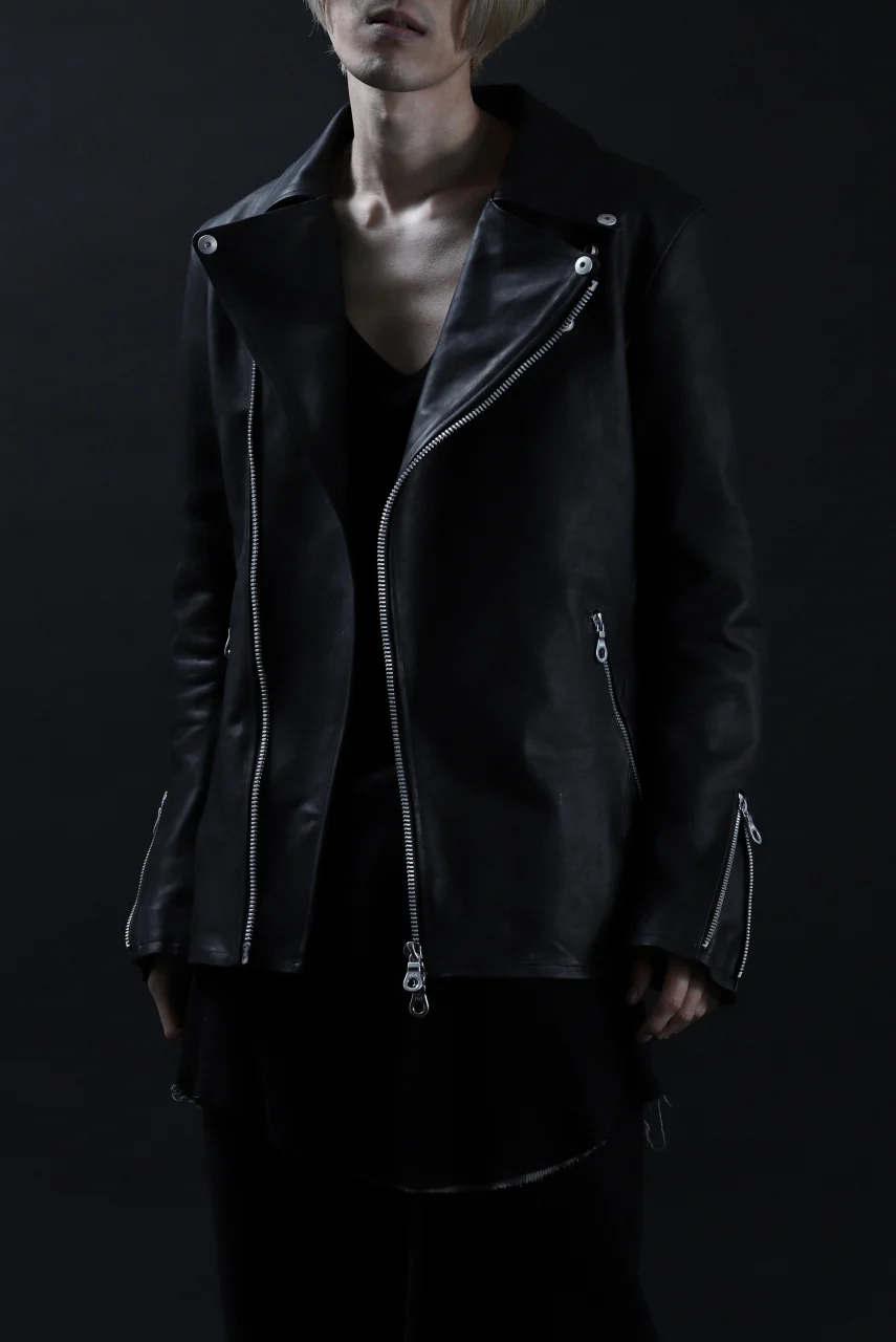 ISAMU KATAYAMA BACKLASH xx GUIDI COMMA 8 DOUBLE RIDERS / CALF "Vitello Fiore Volonato" (BLACK) ※ - Image 7