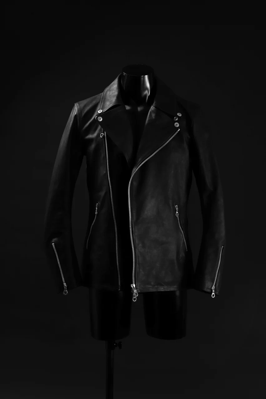 ISAMU KATAYAMA BACKLASH xx GUIDI COMMA 8 DOUBLE RIDERS / CALF "Vitello Fiore Volonato" (BLACK) ※ - Image 8