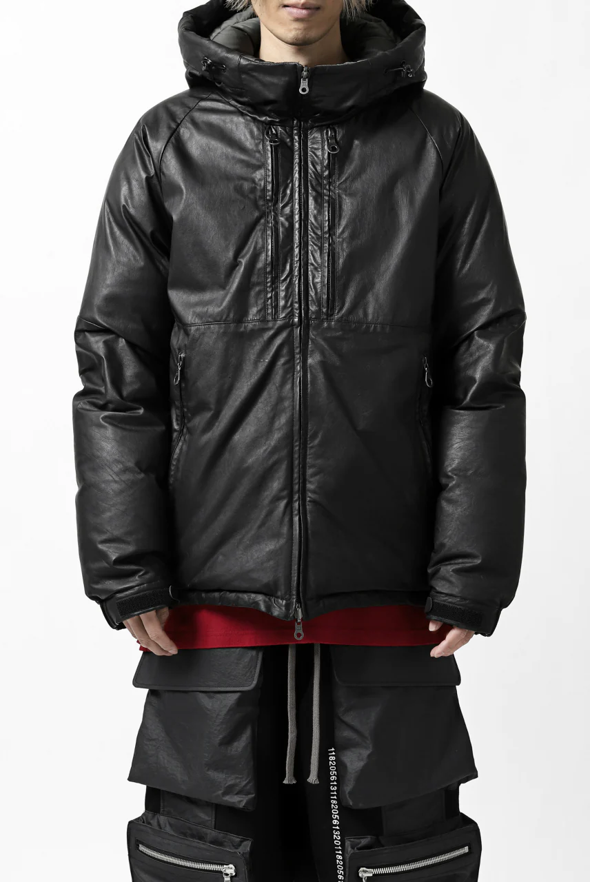 ISAMU KATAYAMA BACKLASH xx NANGA REVERSIBLE AURORA DOWN JACKET / KANGAROO x NYLON x POLISH WHITE GOOSE (BLACK x GREY) - Image 2