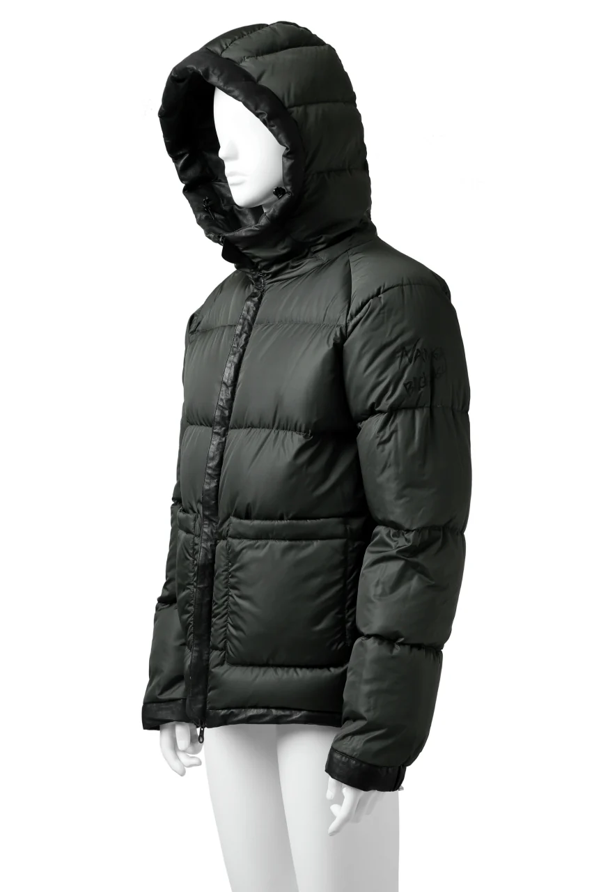 ISAMU KATAYAMA BACKLASH xx NANGA REVERSIBLE AURORA DOWN JACKET / KANGAROO x NYLON x POLISH WHITE GOOSE (BLACK x GREY) - Image 25