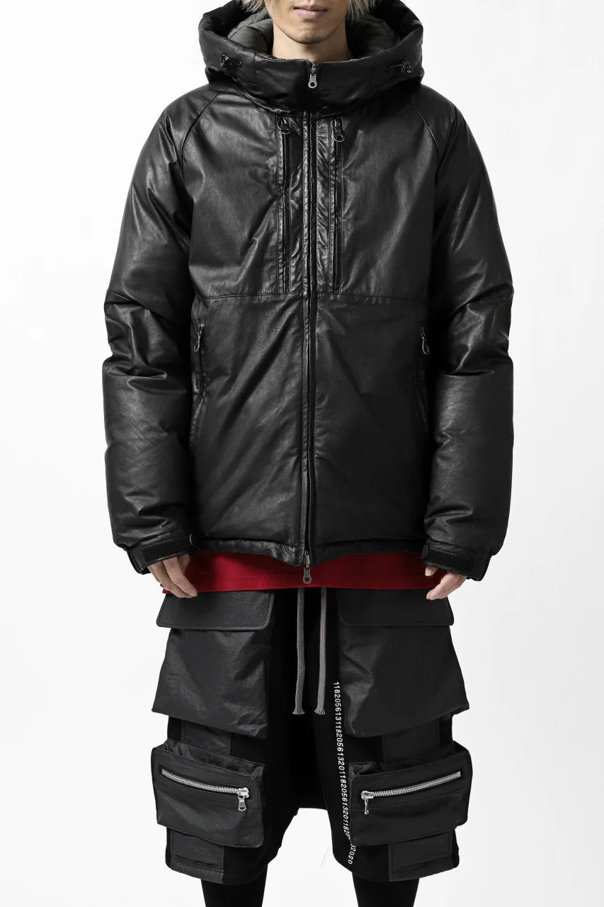 ISAMU KATAYAMA BACKLASH xx NANGA REVERSIBLE AURORA DOWN JACKET / KANGAROO x NYLON x POLISH WHITE GOOSE (BLACK x GREY) - Image 34
