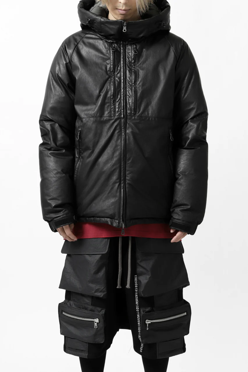 ISAMU KATAYAMA BACKLASH xx NANGA REVERSIBLE AURORA DOWN JACKET / KANGAROO x NYLON x POLISH WHITE GOOSE (BLACK x GREY) - Image 35