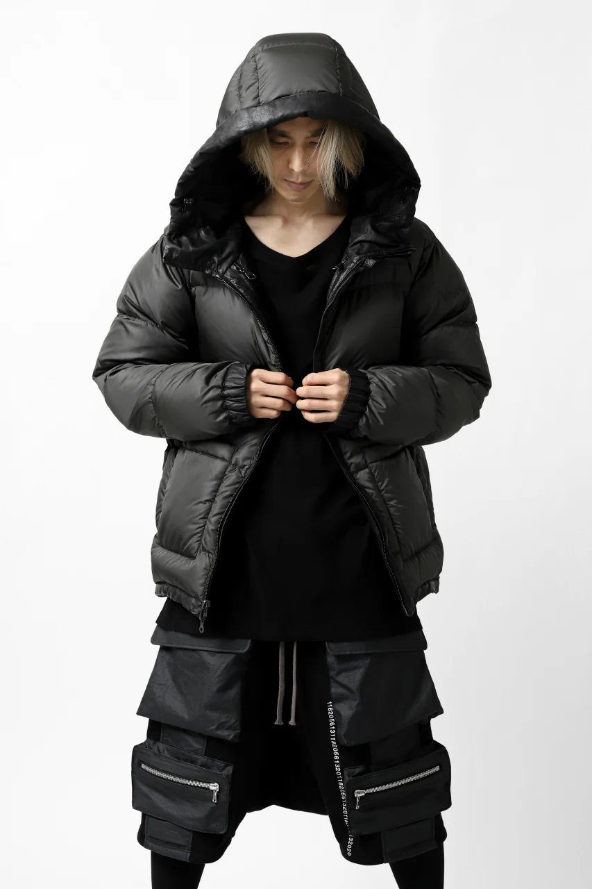 ISAMU KATAYAMA BACKLASH xx NANGA REVERSIBLE AURORA DOWN JACKET / KANGAROO x NYLON x POLISH WHITE GOOSE (BLACK x GREY) - Image 41