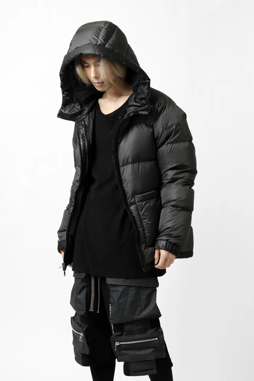 ISAMU KATAYAMA BACKLASH xx NANGA REVERSIBLE AURORA DOWN JACKET / KANGAROO x NYLON x POLISH WHITE GOOSE (BLACK x GREY) - Image 42
