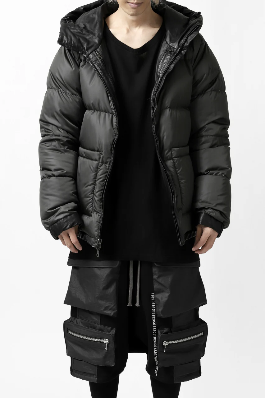 ISAMU KATAYAMA BACKLASH xx NANGA REVERSIBLE AURORA DOWN JACKET / KANGAROO x NYLON x POLISH WHITE GOOSE (BLACK x GREY) - Image 43