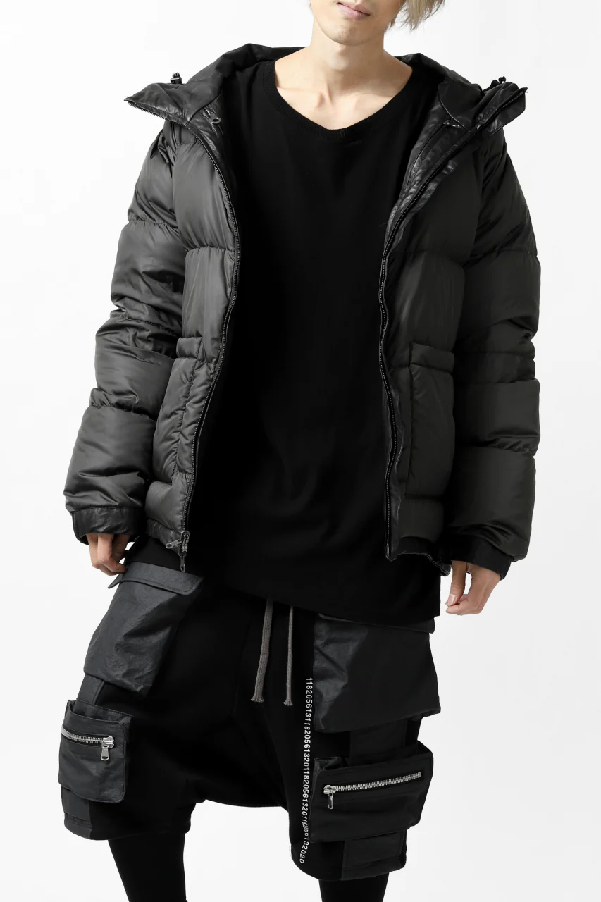 ISAMU KATAYAMA BACKLASH xx NANGA REVERSIBLE AURORA DOWN JACKET / KANGAROO x NYLON x POLISH WHITE GOOSE (BLACK x GREY) - Image 45