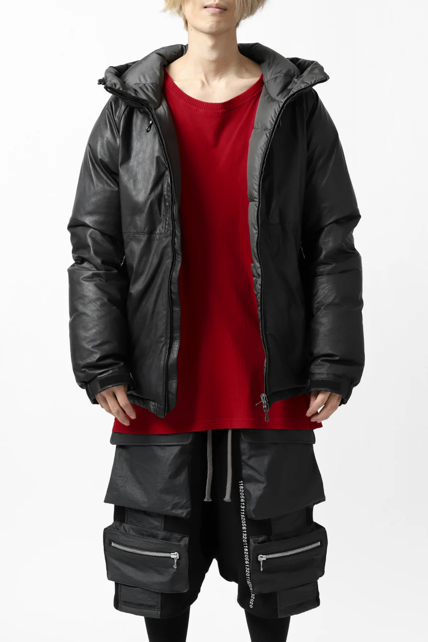 ISAMU KATAYAMA BACKLASH xx NANGA REVERSIBLE AURORA DOWN JACKET / KANGAROO x NYLON x POLISH WHITE GOOSE (BLACK x GREY) - Image 48
