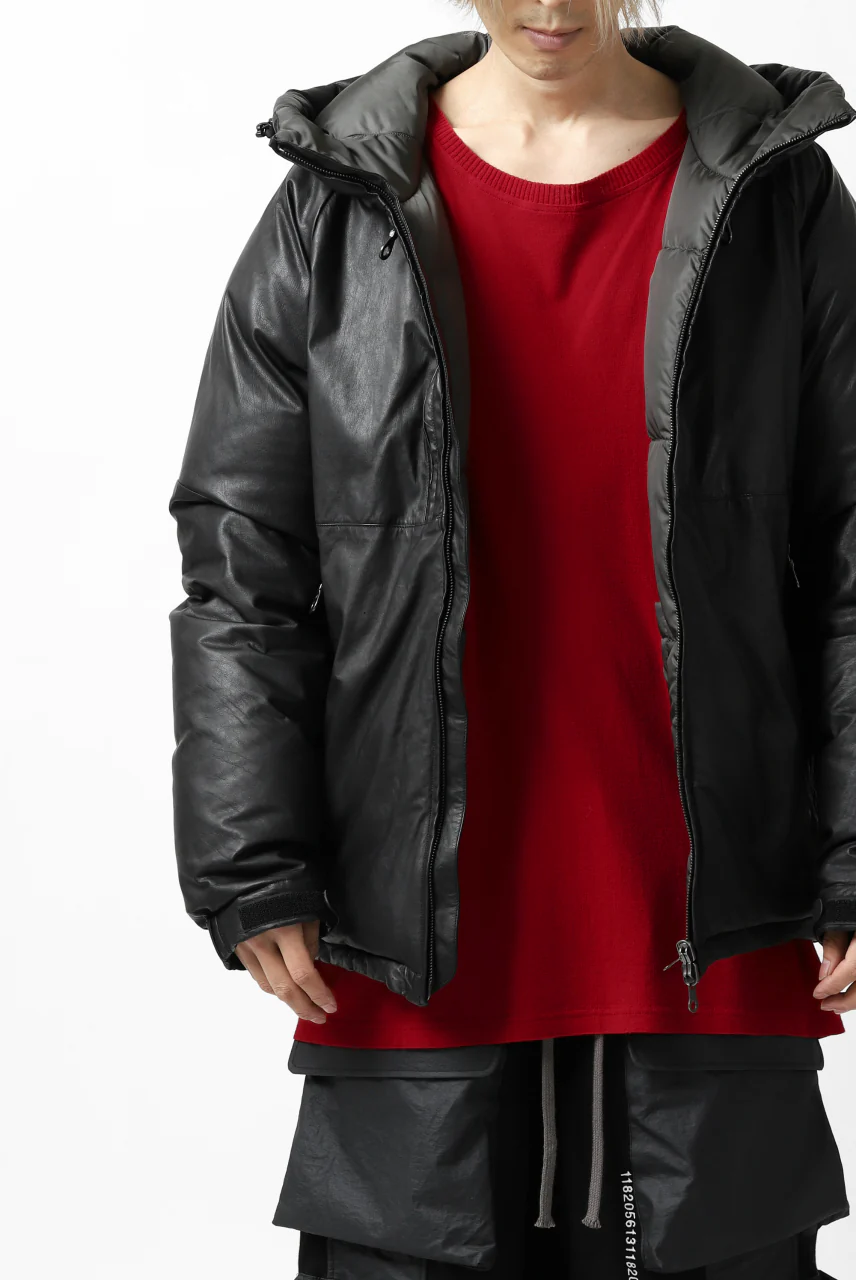 ISAMU KATAYAMA BACKLASH xx NANGA REVERSIBLE AURORA DOWN JACKET / KANGAROO x NYLON x POLISH WHITE GOOSE (BLACK x GREY) - Image 63