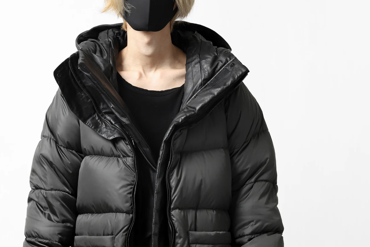 ISAMU KATAYAMA BACKLASH xx NANGA REVERSIBLE AURORA DOWN JACKET / KANGAROO x NYLON x POLISH WHITE GOOSE (BLACK x GREY) - Image 68