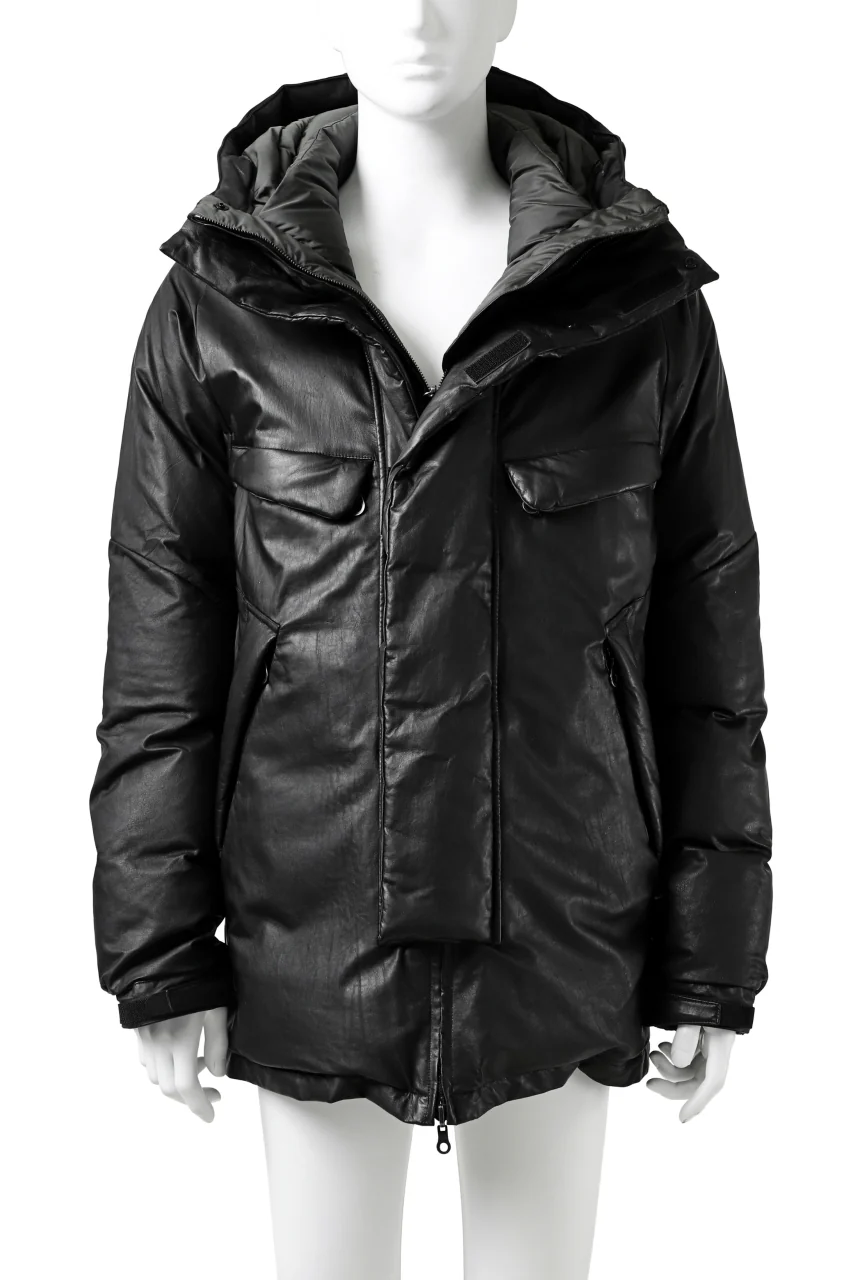 ISAMU KATAYAMA BACKLASH xx NANGA REVERSIBLE MOUNTAIN BELAY COAT / KANGAROO x NYLON x POLISH WHITE GOOSE (BLACK x GREY) - Image 2