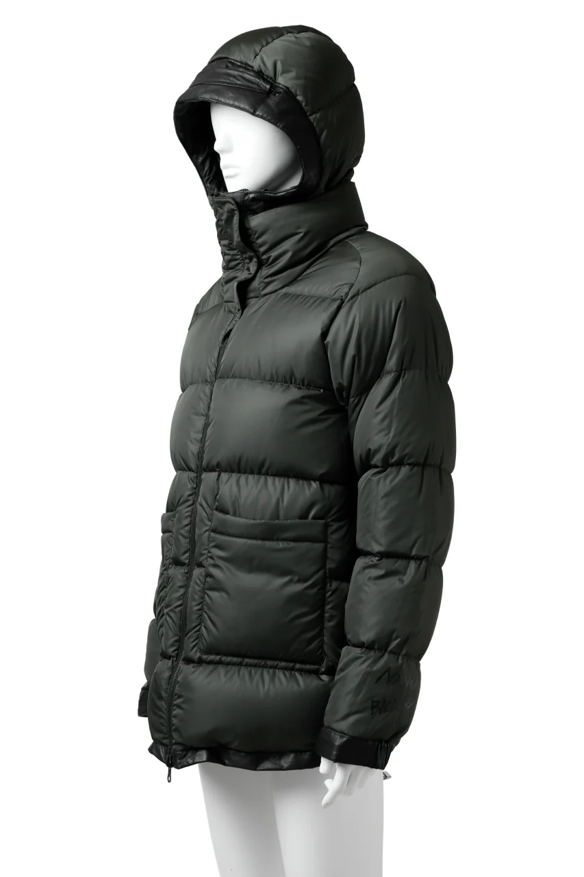 ISAMU KATAYAMA BACKLASH xx NANGA REVERSIBLE MOUNTAIN BELAY COAT / KANGAROO x NYLON x POLISH WHITE GOOSE (BLACK x GREY) - Image 25