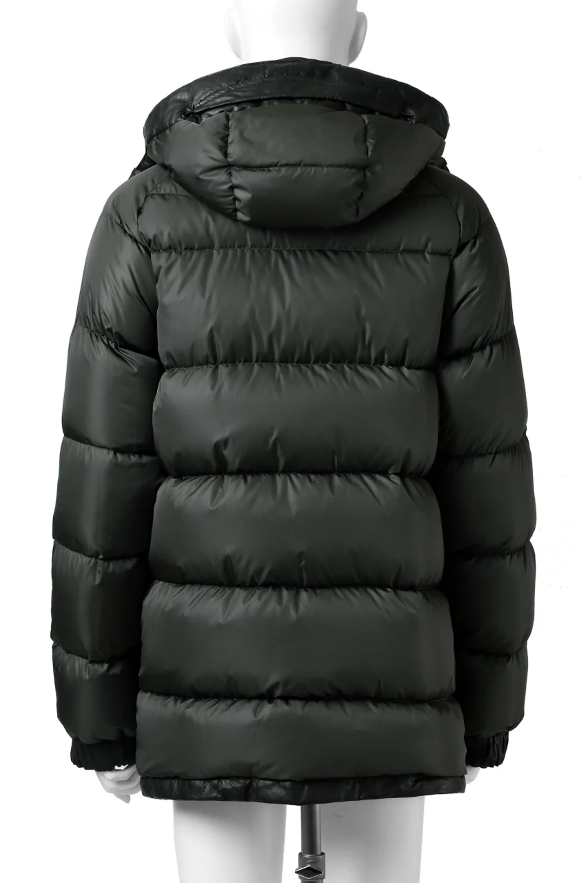 ISAMU KATAYAMA BACKLASH xx NANGA REVERSIBLE MOUNTAIN BELAY COAT / KANGAROO x NYLON x POLISH WHITE GOOSE (BLACK x GREY) - Image 26