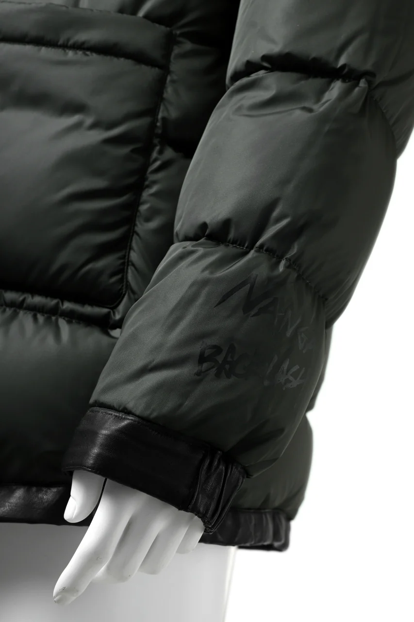 ISAMU KATAYAMA BACKLASH xx NANGA REVERSIBLE MOUNTAIN BELAY COAT / KANGAROO x NYLON x POLISH WHITE GOOSE (BLACK x GREY) - Image 32