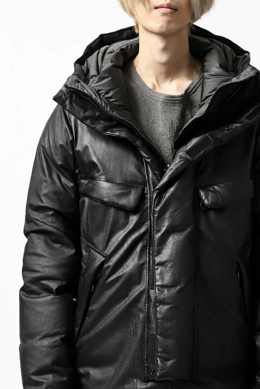 ISAMU KATAYAMA BACKLASH xx NANGA REVERSIBLE MOUNTAIN BELAY COAT / KANGAROO x NYLON x POLISH WHITE GOOSE (BLACK x GREY) - Image 46