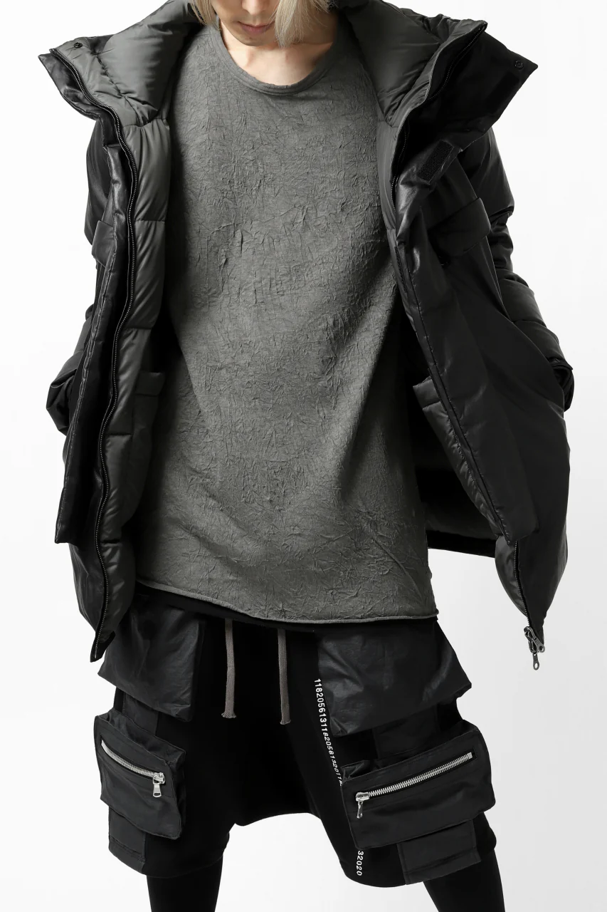 ISAMU KATAYAMA BACKLASH xx NANGA REVERSIBLE MOUNTAIN BELAY COAT / KANGAROO x NYLON x POLISH WHITE GOOSE (BLACK x GREY) - Image 51