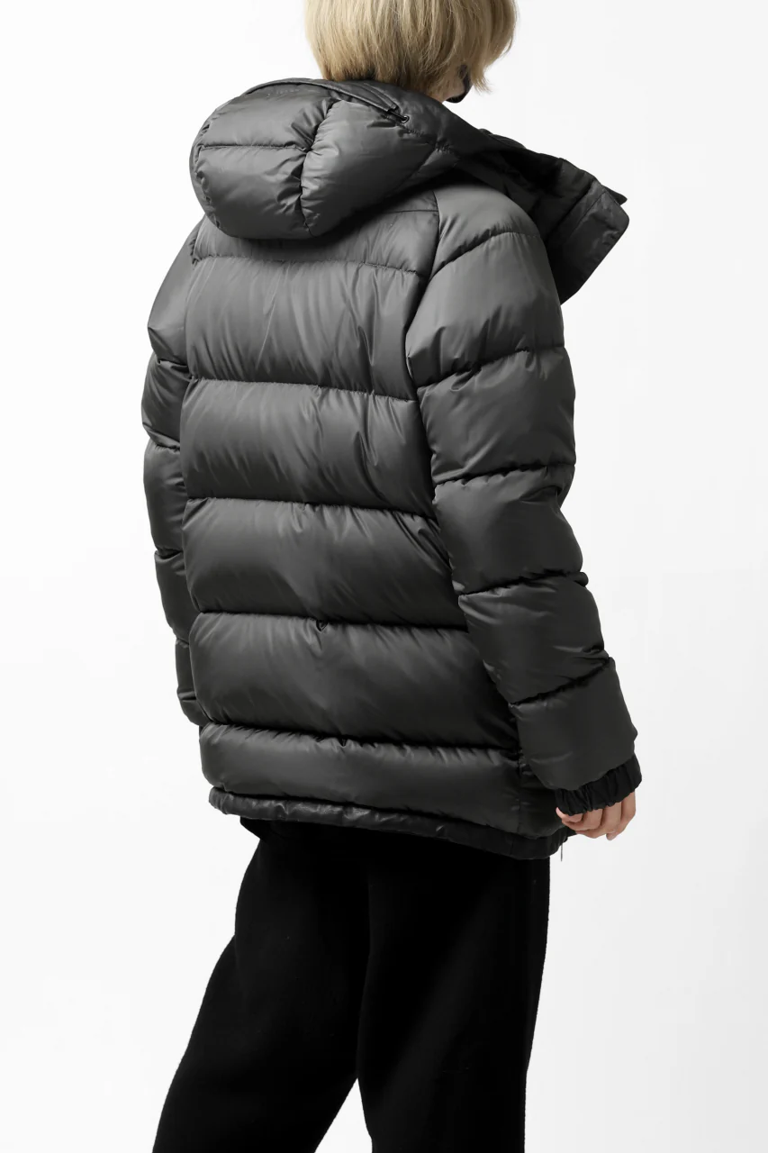 ISAMU KATAYAMA BACKLASH xx NANGA REVERSIBLE MOUNTAIN BELAY COAT / KANGAROO x NYLON x POLISH WHITE GOOSE (BLACK x GREY) - Image 61