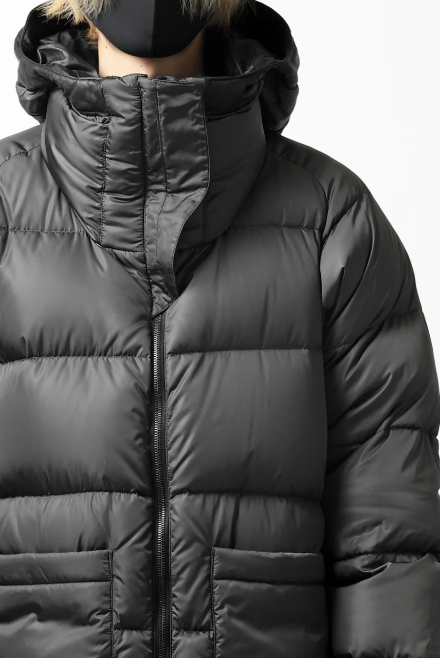 ISAMU KATAYAMA BACKLASH xx NANGA REVERSIBLE MOUNTAIN BELAY COAT / KANGAROO x NYLON x POLISH WHITE GOOSE (BLACK x GREY) - Image 66
