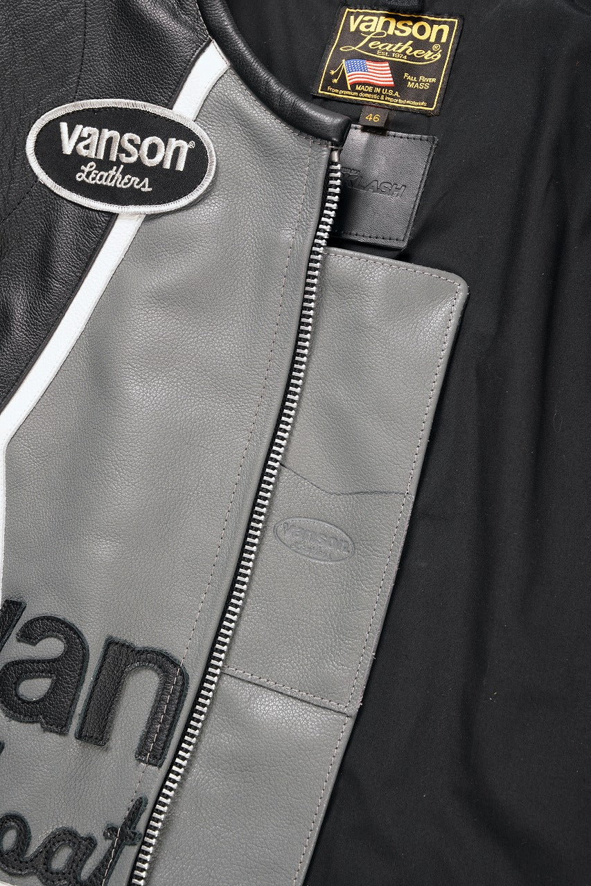ISAMU KATAYAMA BACKLASH xx VANSON MONOTONE STAR JACKET ＃TYPE-B (BLACK x GRAY x WHITE) - Image 15