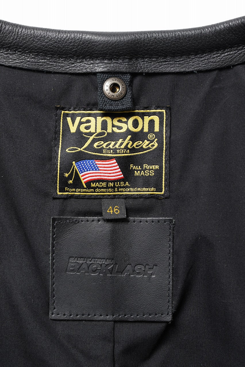 ISAMU KATAYAMA BACKLASH xx VANSON MONOTONE STAR JACKET ＃TYPE-B (BLACK x GRAY x WHITE) - Image 16